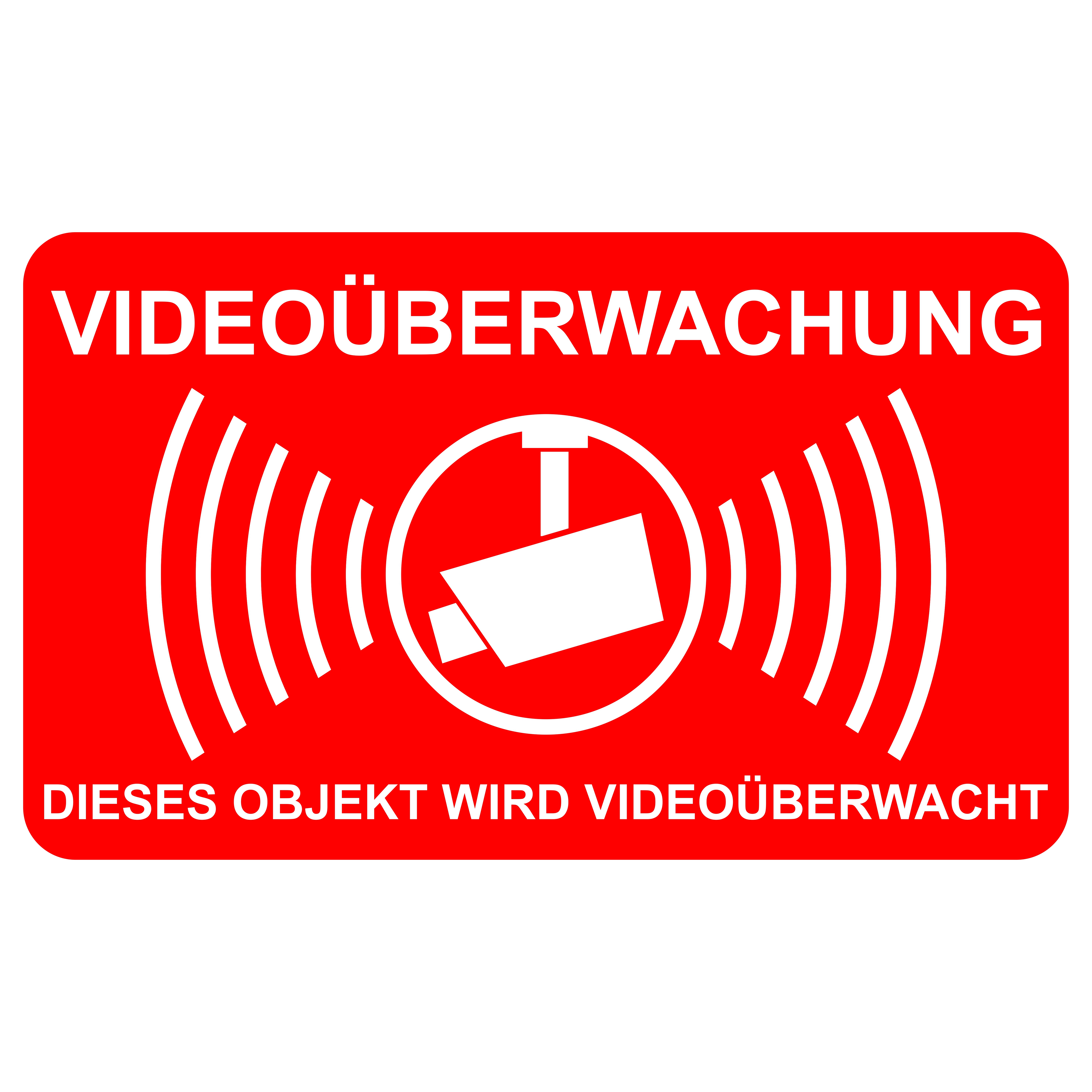 10 x Aufkleber, Video, Videoüberwachung, Alarm, Sicherheit